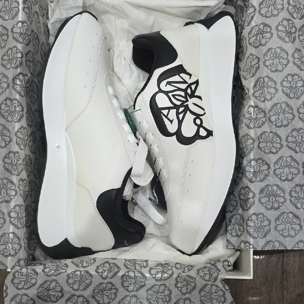 Alexander McQueen White and Black Men's Shoes